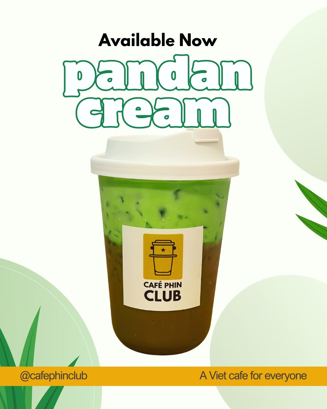 Pandan Coffee Menu