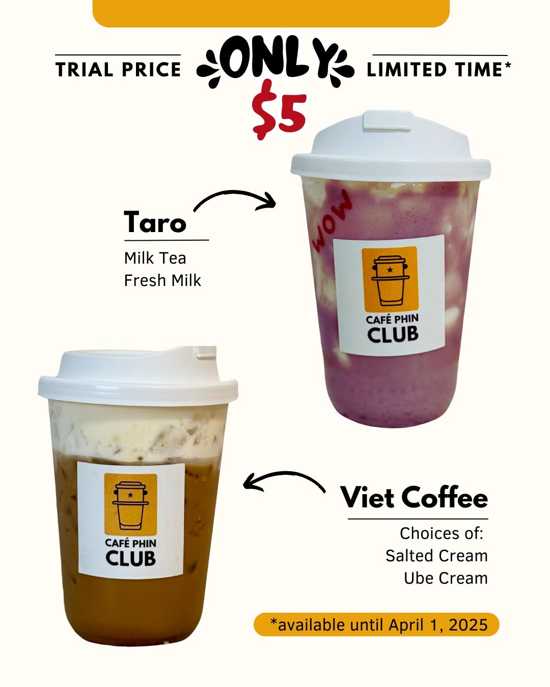 Trial Coffee Menu